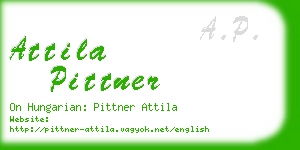 attila pittner business card